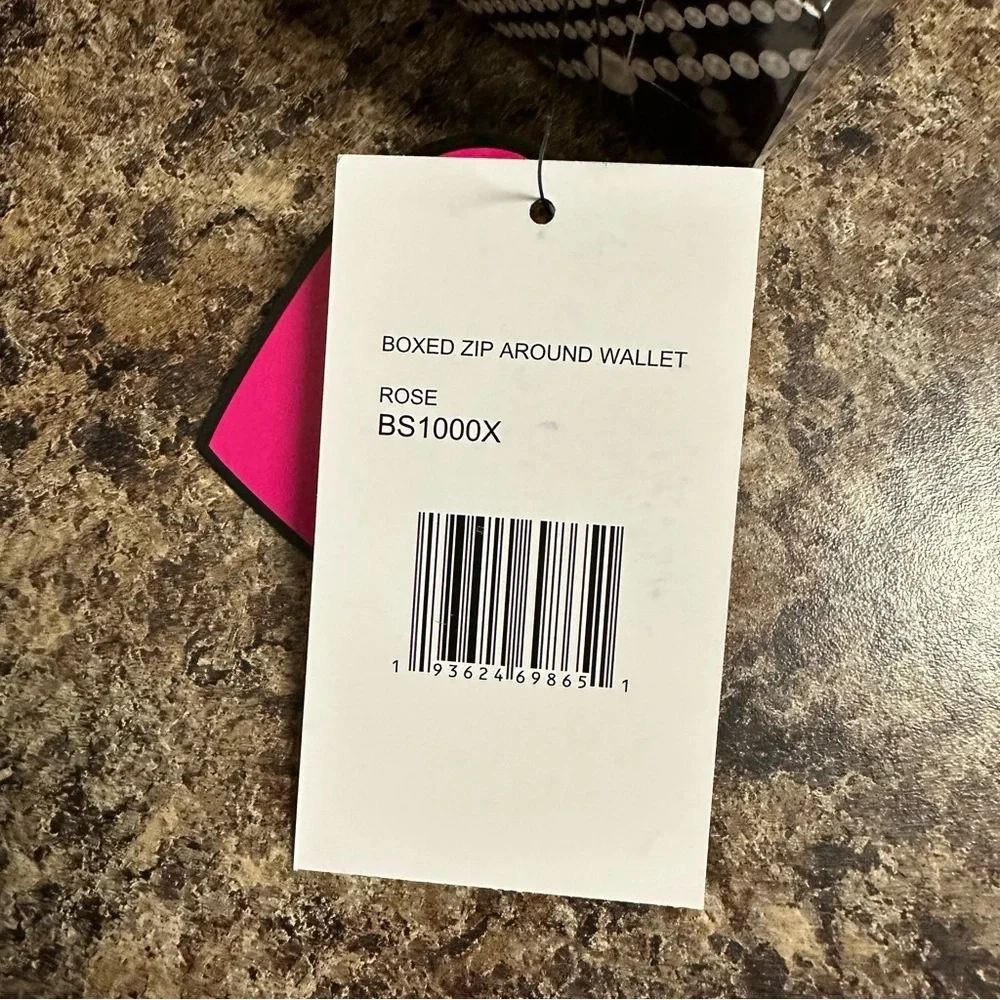 Betsey Johnson Boxed Zipped Around Rose Wallet